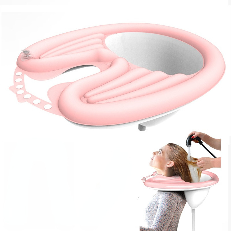 PVC Inflatable Shampoo Basin Portable Shampoo Pad Quickly Inflate And Deflate Hair Washing Basin for Pregnant Women Elderly