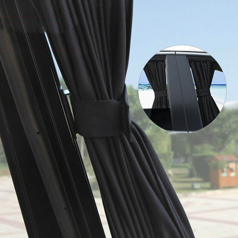 2pcs/set 50cm Car Sun Shade Side Window Curtain Auto Foldable UV Protection Accessories Window Sunshade Auto Accessories