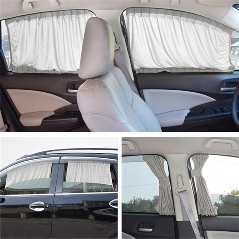 2pcs/set 50cm Car Sun Shade Side Window Curtain Auto Foldable UV Protection Accessories Window Sunshade Auto Accessories