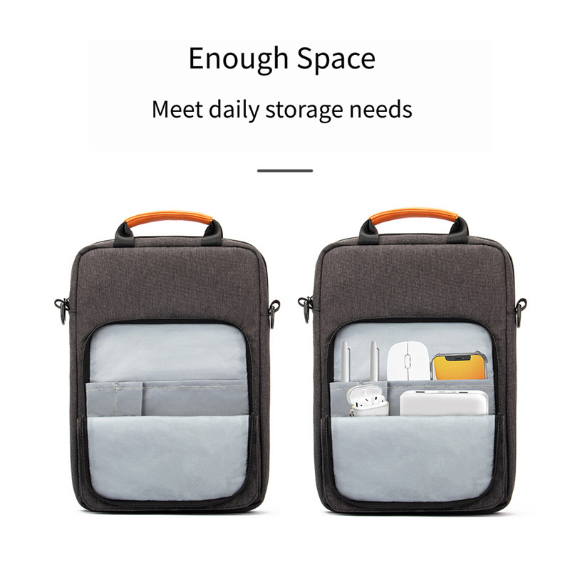 Waterproof iPad Tablet PC Sleeve Bag 9.7 11 13.3 inch Laptop Shoulder Handbag with Cell Phone Mouse Cable Pocket Holder Pouch