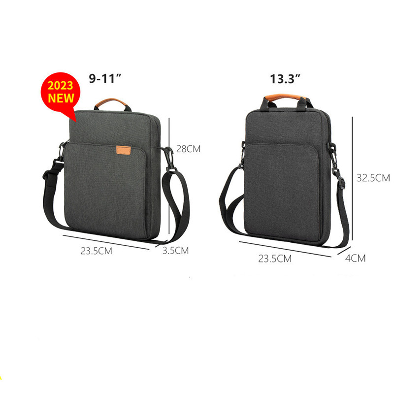 Waterproof iPad Tablet PC Sleeve Bag 9.7 11 13.3 inch Laptop Shoulder Handbag with Cell Phone Mouse Cable Pocket Holder Pouch