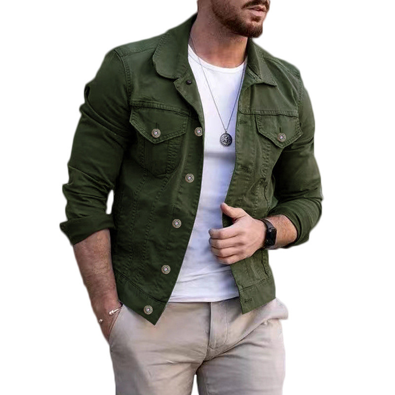 Autumn And Winter Fashion Men Denim Jacket Solid Male Jeans Coat Slim Fit Casual Streetwear Vintage Men Jean Outerwear Clothing