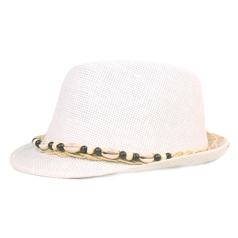 Men Women Summer Linen Wide Brim Sun Hat Retro Jazz Hat Classic Panama Boho Beach Cap Cowboy Unisex Performance Party Straw Hats