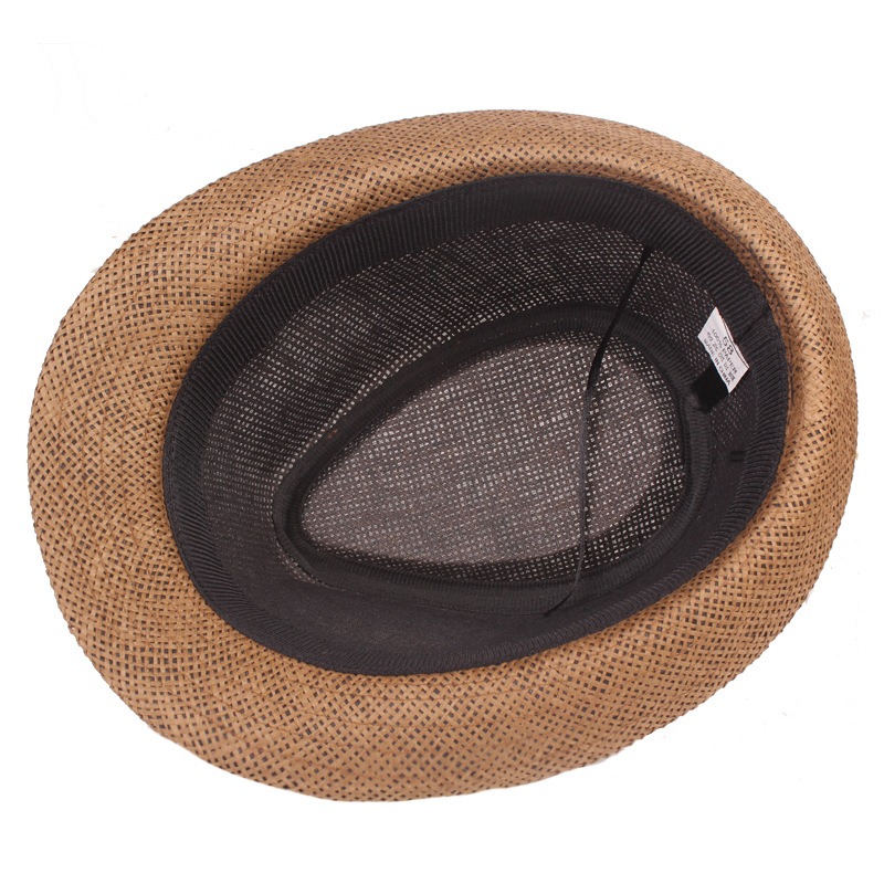 Men Women Summer Linen Wide Brim Sun Hat Retro Jazz Hat Classic Panama Boho Beach Cap Cowboy Unisex Performance Party Straw Hats