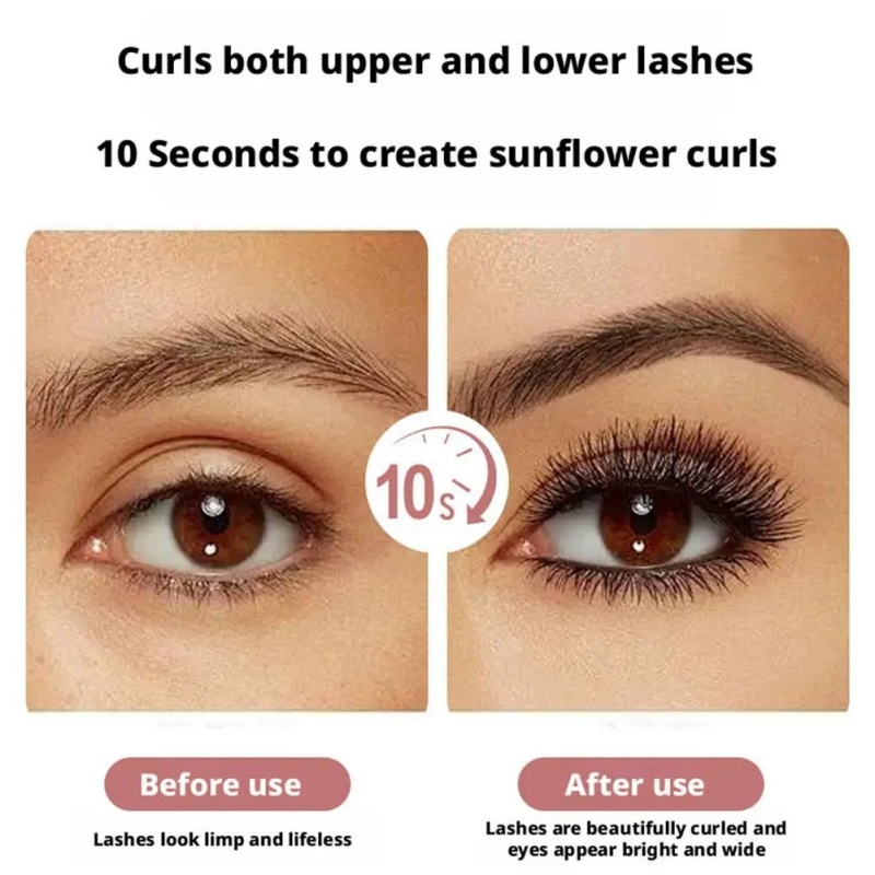 Electric Heated Eyelash Curler Type-C Rechargeable Eyelashes Curler Quick Heating Natural Curler Long Eyelash Lasting Makeup