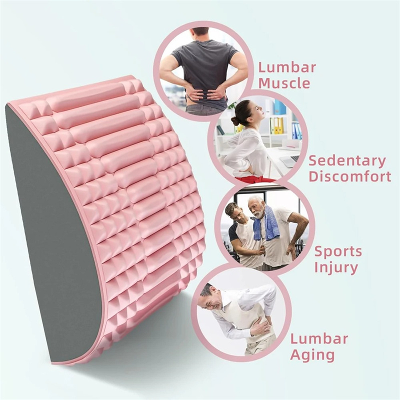 Lumbar Spine Device Waist Stretching Massage Relaxation Open Stretching Back Cushion Back Spine Brace Correction Yoga Exercise