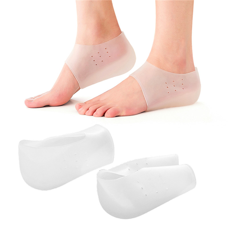 Invisible 4cm Height Increase Insoles Women Men Heel Pads Silicone Breathable Lift Insole Dress In Socks Cracked Foot Insoles