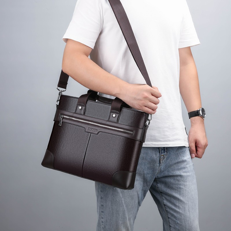 Men's PU Leather Shoulder Bag Fashion Business Bags Handbags Business Handbag Men For Document Laptop Briefcases Bag Office Bag