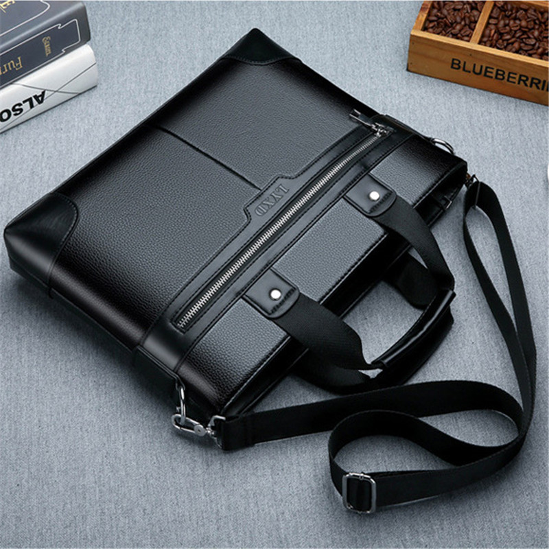 Men's PU Leather Shoulder Bag Fashion Business Bags Handbags Business Handbag Men For Document Laptop Briefcases Bag Office Bag