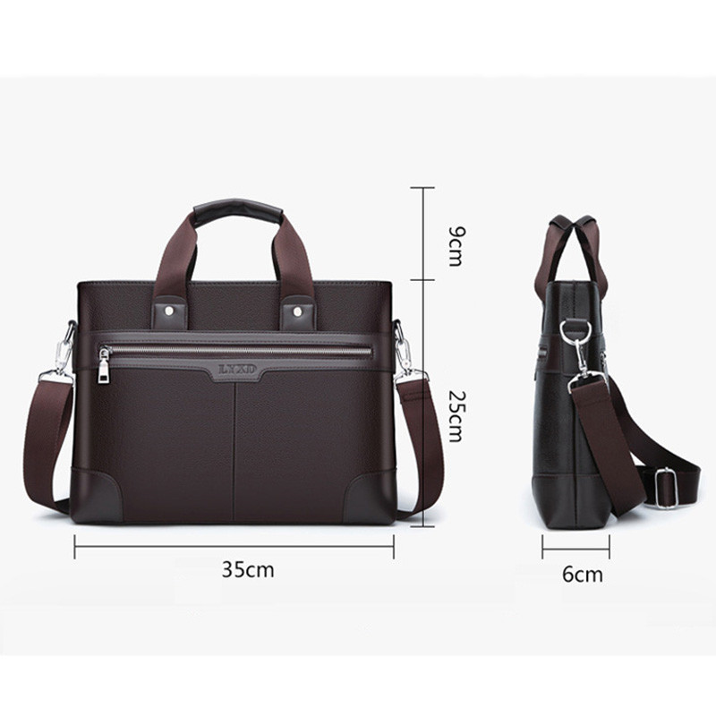 Men's PU Leather Shoulder Bag Fashion Business Bags Handbags Business Handbag Men For Document Laptop Briefcases Bag Office Bag