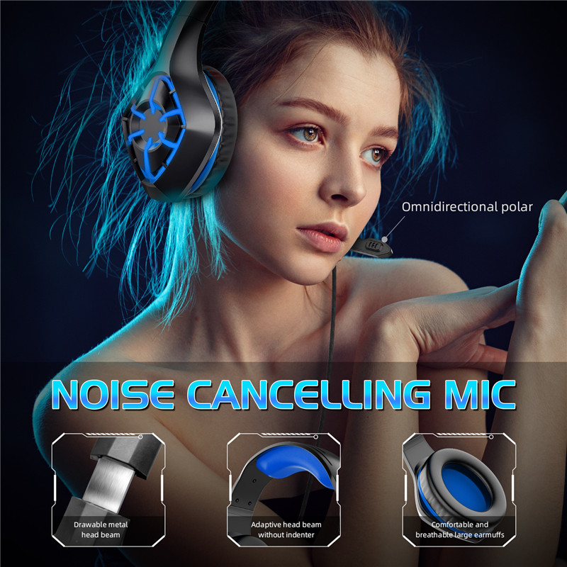 For PS4 Xbox PC Headphone 3.5mm Stereo Wired Gaming Earphone Computer Gamer Headphones With Microphone Game Headset