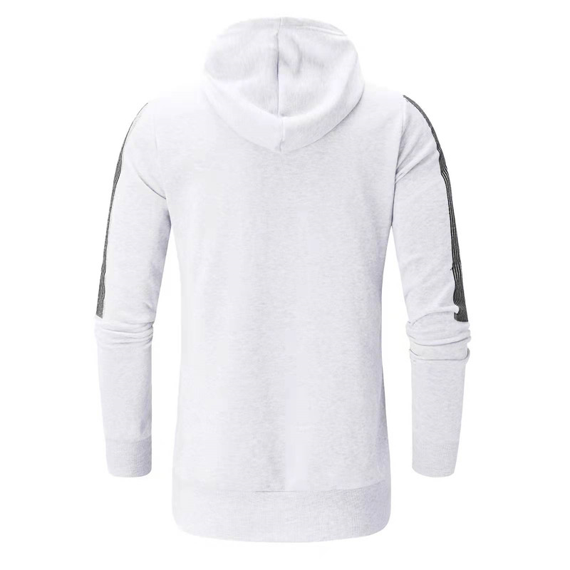 Hooded Long Sleeve Men Jacket Coat Drawstring Zipper Closure Printing Casual Hoodies Sweatshirt Outerwear Male Clothing