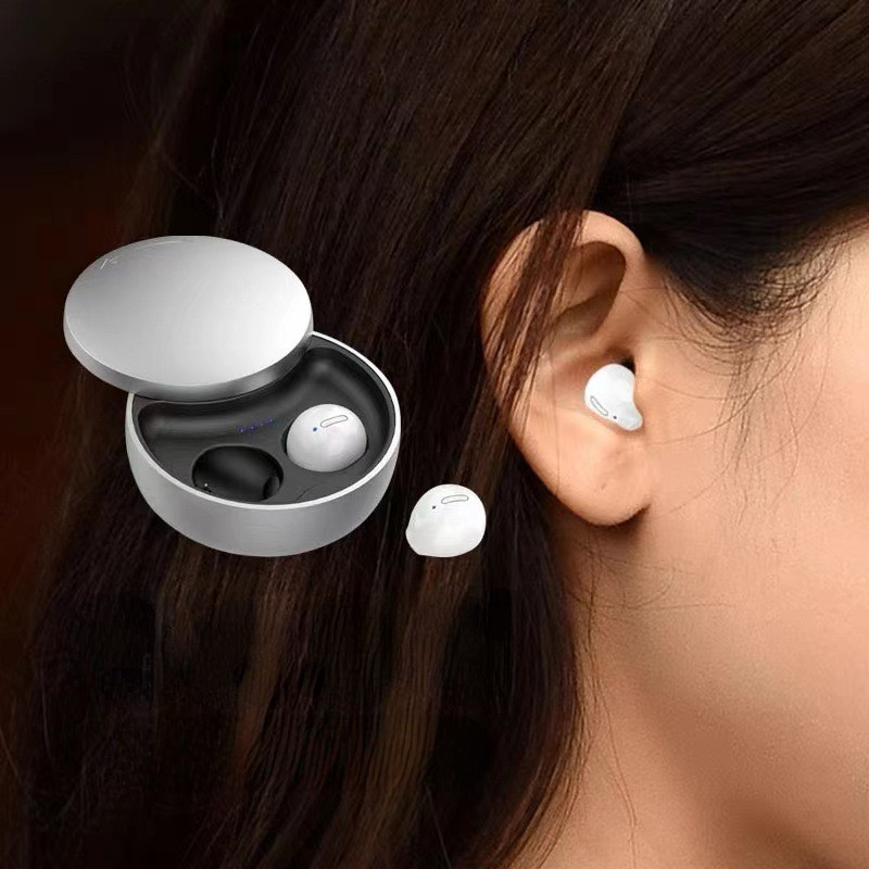 Bluetooth Wireless Invisible Earphones In-Ear TWS Handfree Earbuds Headphone Noise Reduction Sport Headset With Charging Case
