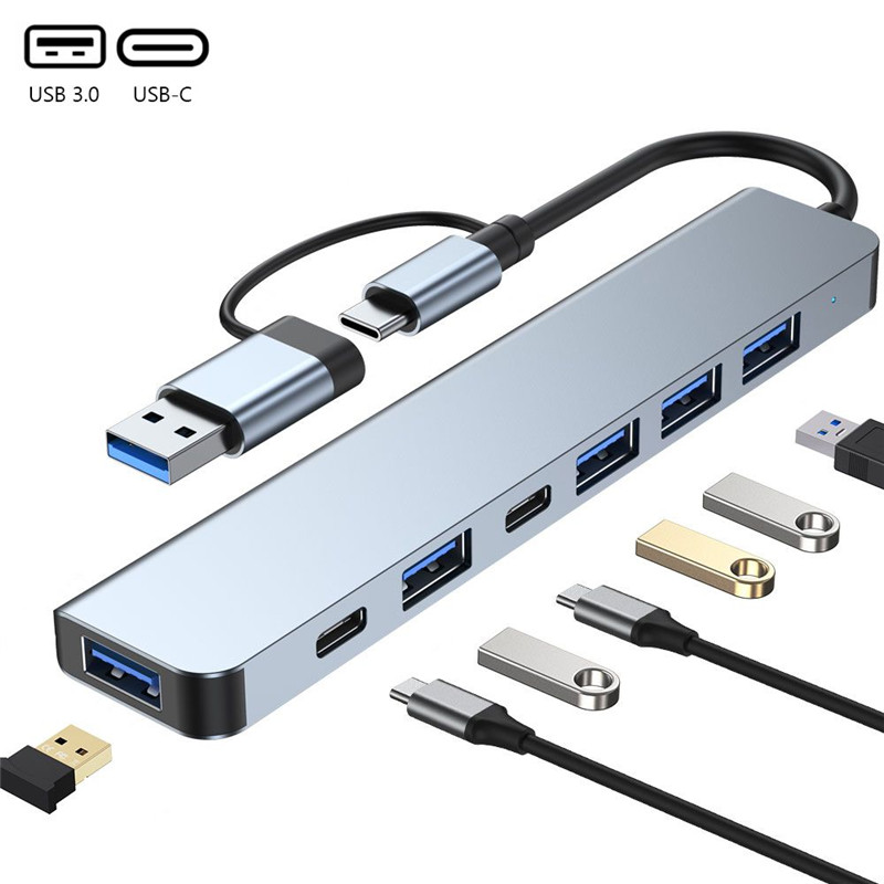 USB 3.0 Type C Docking Station USB C HUB 4 Port USB 2.0 Hub PD TF Card Hub 3.0 USB Adapter Station Ultra Slim Portable Data Hub