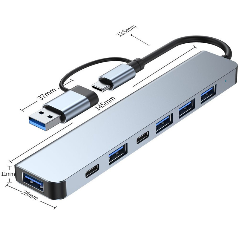 USB 3.0 Type C Docking Station USB C HUB 4 Port USB 2.0 Hub PD TF Card Hub 3.0 USB Adapter Station Ultra Slim Portable Data Hub