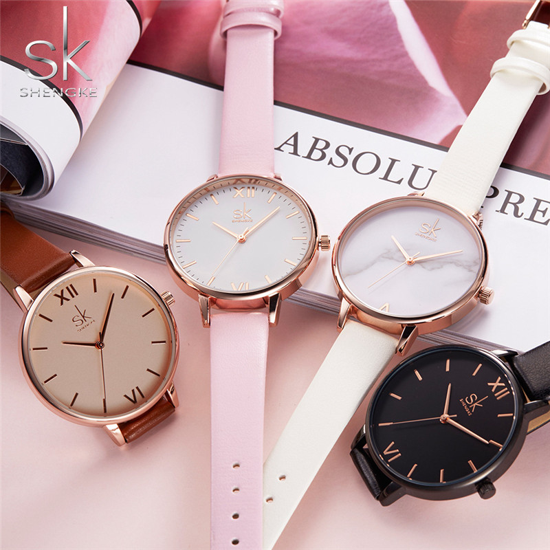 Top Luxury Women Watches Black Leather Strap Ladies Quartz Watch Original Design Wristwatch Female Bracelet Wristwatches