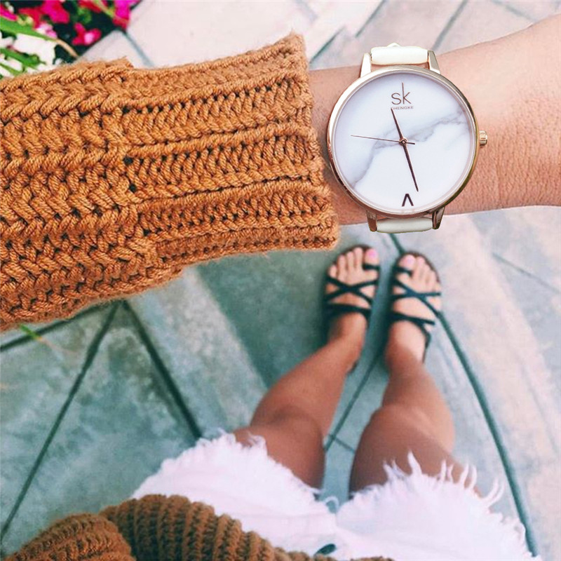 Top Luxury Women Watches Black Leather Strap Ladies Quartz Watch Original Design Wristwatch Female Bracelet Wristwatches