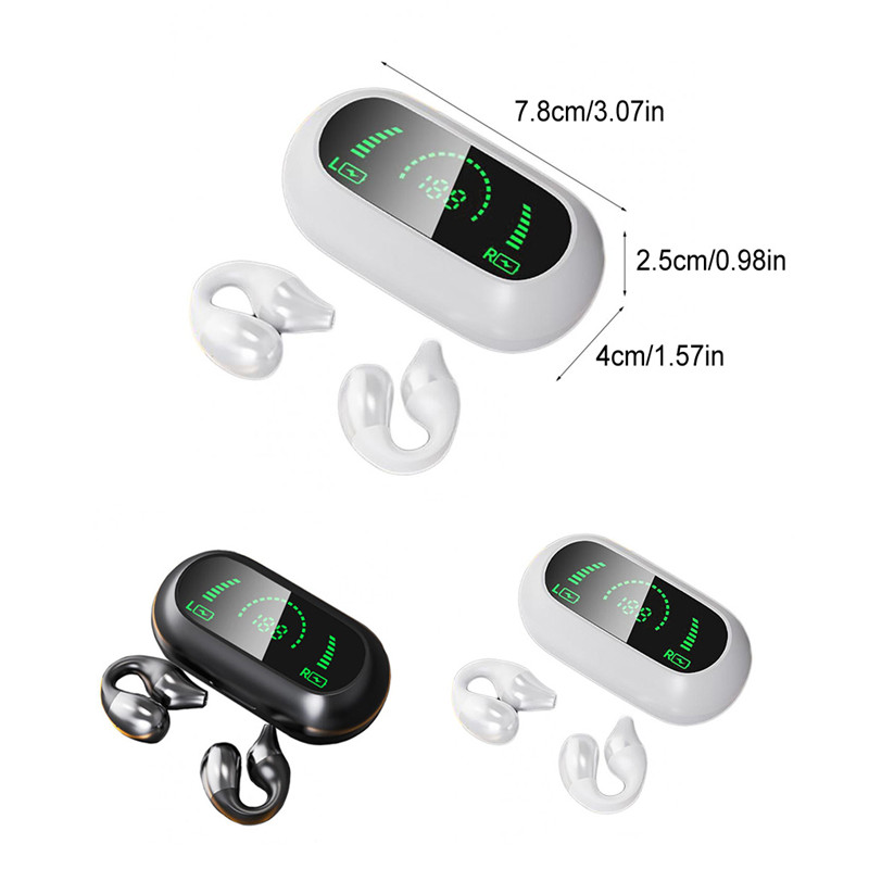 TWS Wireless Headphone Bone Conduction Bluetooth Earphones Stereo Sound Touch Control Ear Clip Headset For Xiaomi iPhone