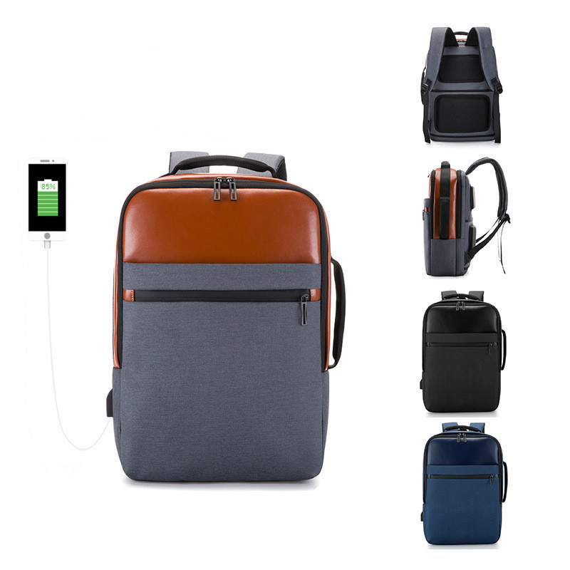 Fashion Laptop Backpack Men USB Charging Waterproof Travel Backpacks Students Rucksack Shoulder Bags Male Vintage School Bag