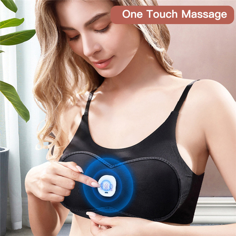 Electric Breast Massage Bra Wireless Heating Vibration Chest Breast Enhancer Stimulator Device Prevent Sagging Breasts Massager