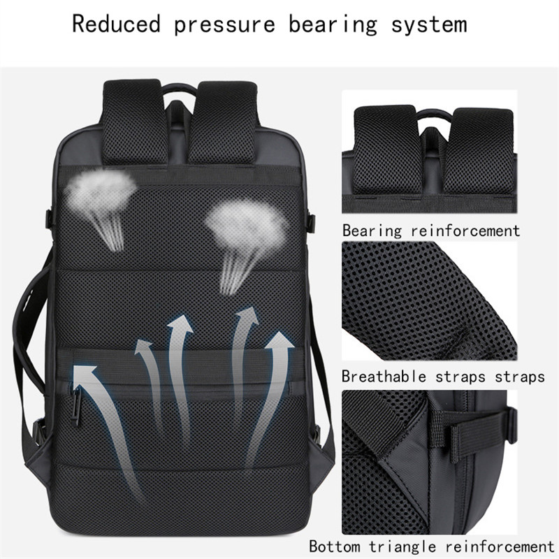 Luxury Large Capacity Business Backpack For Men Women 17" Laptop Bag USB Schoolbag Rucksack Computer Backbag Travel Daypack