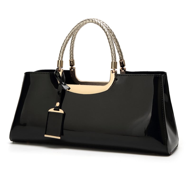 High Quality Patent Leather Women Evening Bag Travel Shoulder Bag Female Tote Bag Leather Handbag Fashion Wedding Banquet Bag