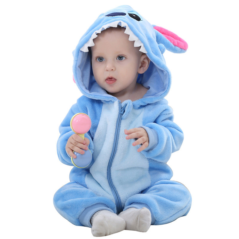 Newborn Baby Rompers Boy and Girl Hooded Jumpsuit Animal Cartoon Costume Baby Clothes Toddler Kigurumi Onesies Babies Crawling