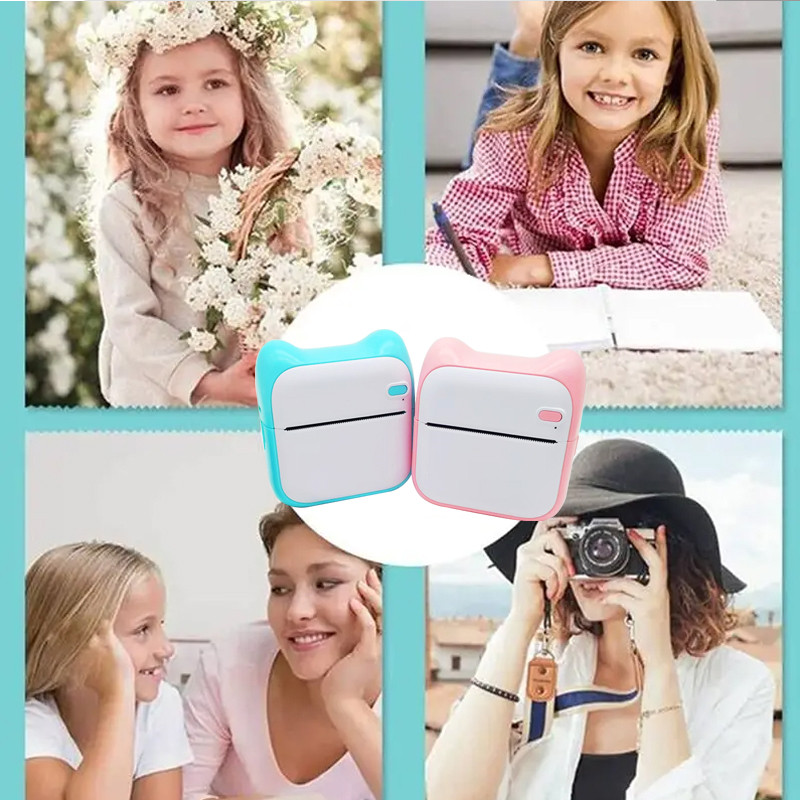 Mini Pocket Photo Printer Portable Thermal Printing Machine Wireless Bluetooth Printer for Picture Lable DIY Handcraft List