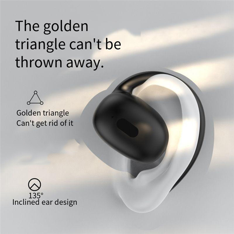 Wireless Headphones Air Conduction Bluetooth Headset With Power Display Charging Case Hanging Ear Earphone Earbuds With Mic