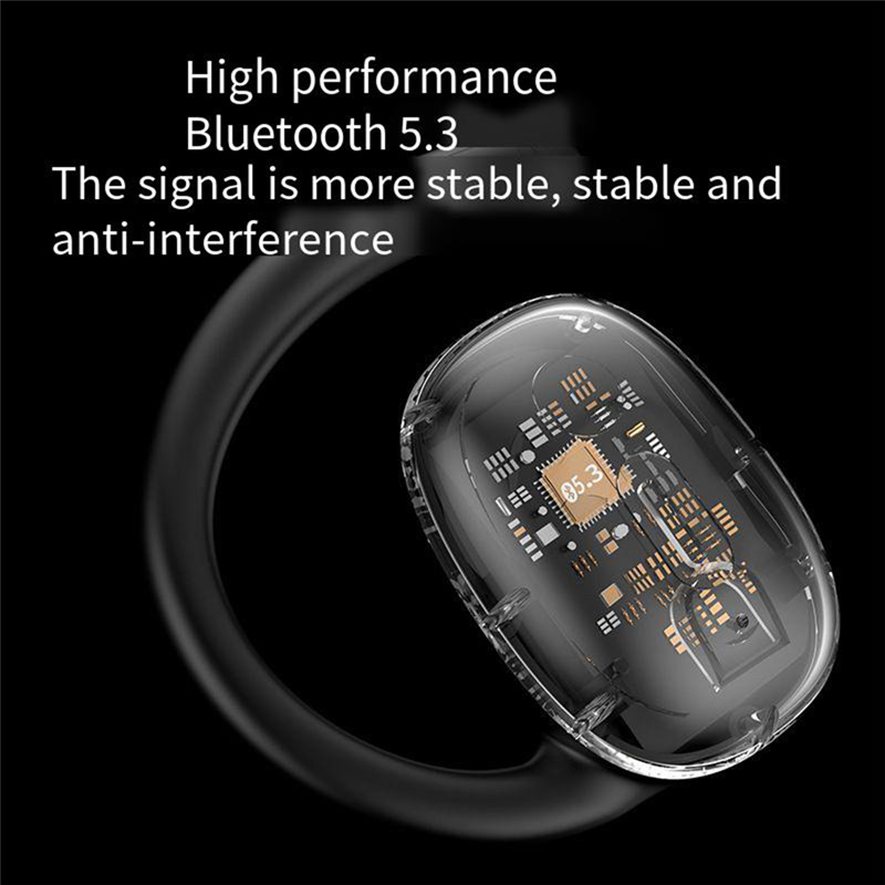 Wireless Headphones Air Conduction Bluetooth Headset With Power Display Charging Case Hanging Ear Earphone Earbuds With Mic