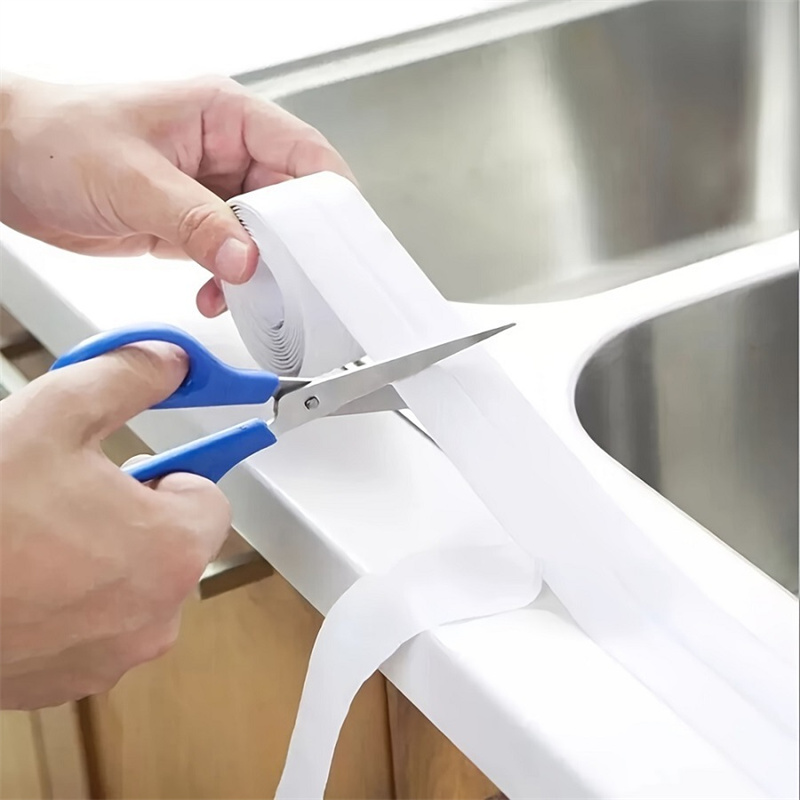 5M Waterproof Mildew Proof Tapes Kitchen Sink Wall Corner PVC Sealing Strip Tape Bathroom Bath Toilet Caulk Tape Self Adhesive