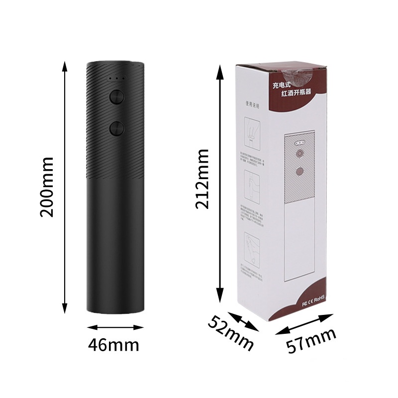 Electric Wine Bottle Opener Charged Automatic Reusable Easy Carry Red Wine Opener Gift for Waiter Women Home Kitchen Party Bar