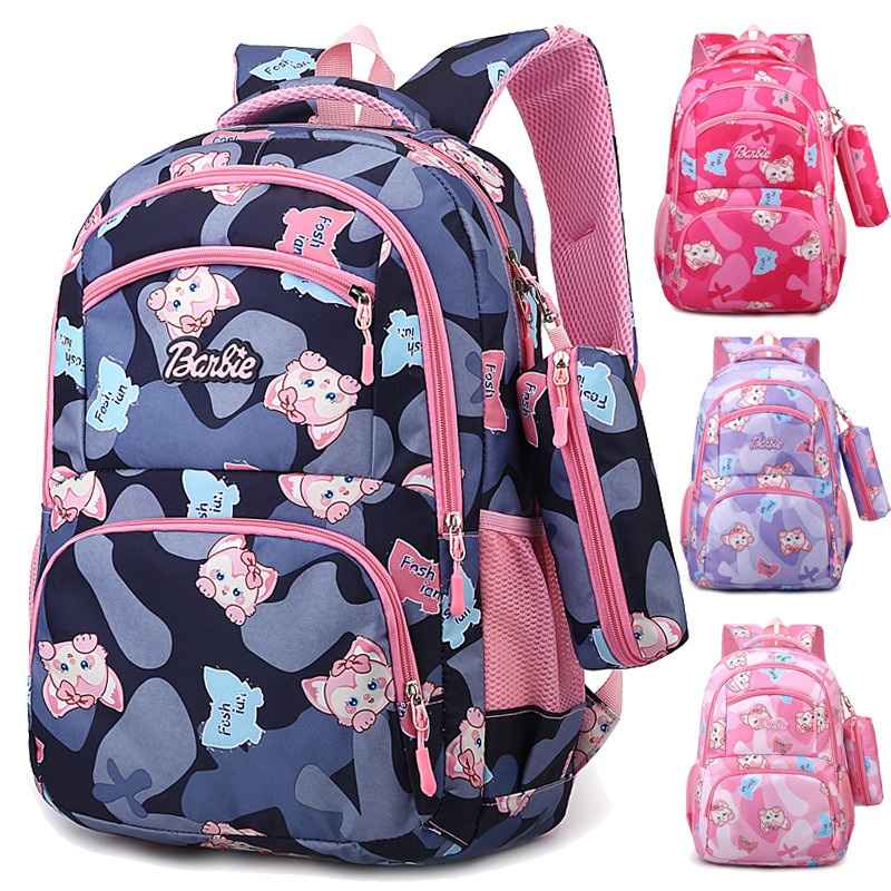 2pcs/set New Student Backpack For Girls Cartoon Princess School Bags Kids Satchels Kindergarten Bookbag Children Pencil Bag