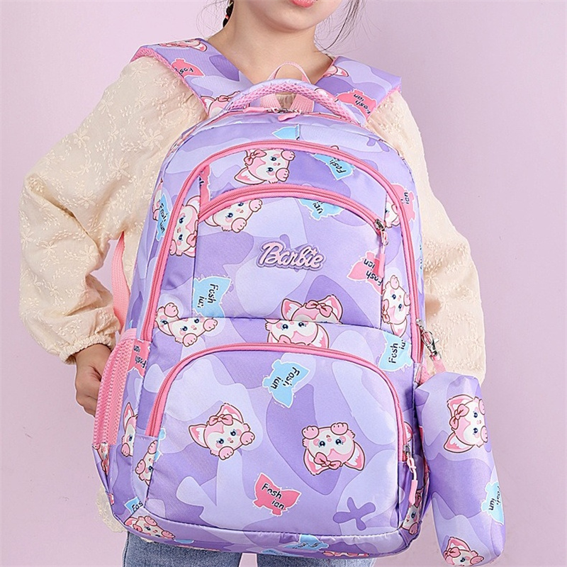 2pcs/set New Student Backpack For Girls Cartoon Princess School Bags Kids Satchels Kindergarten Bookbag Children Pencil Bag
