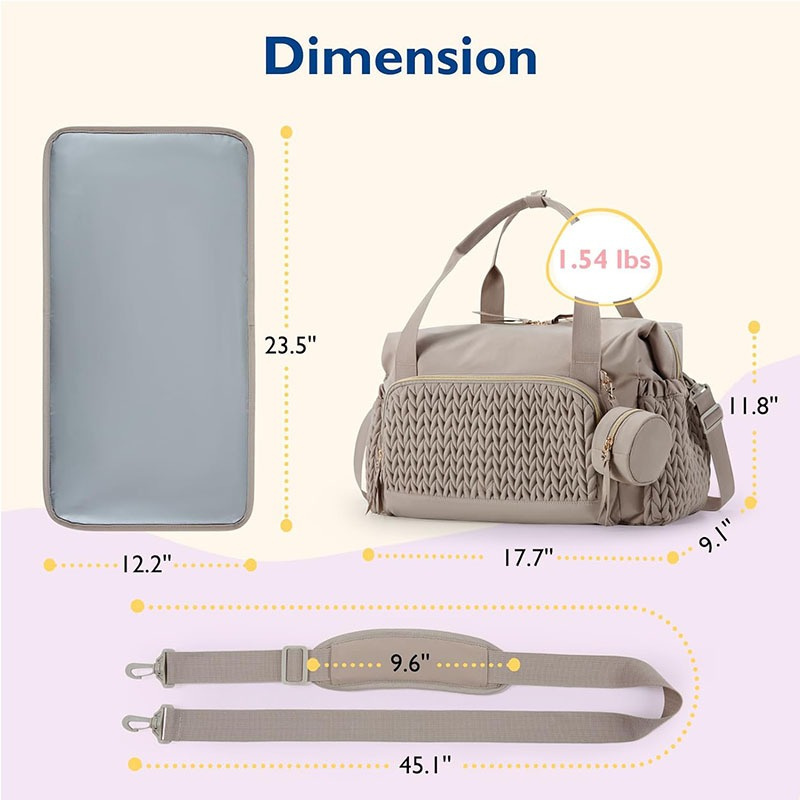 Mommy Diaper Bag Baby Stroller Organizer Backpack Large Capacity Outdoor Travel Maternity Bag with Insulated Pocket Changing Pad