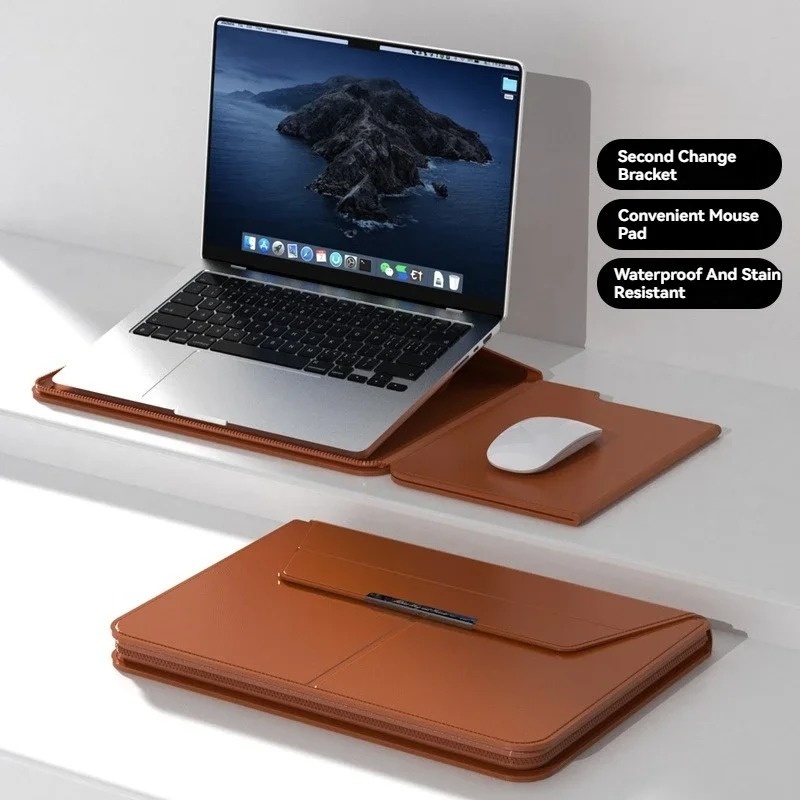 13/14/15/16 Inch Laptop Sleeve Case with Stand Automatic Closing Envelope Carrying Pouch Laptop Protective Cover For MacBook HP