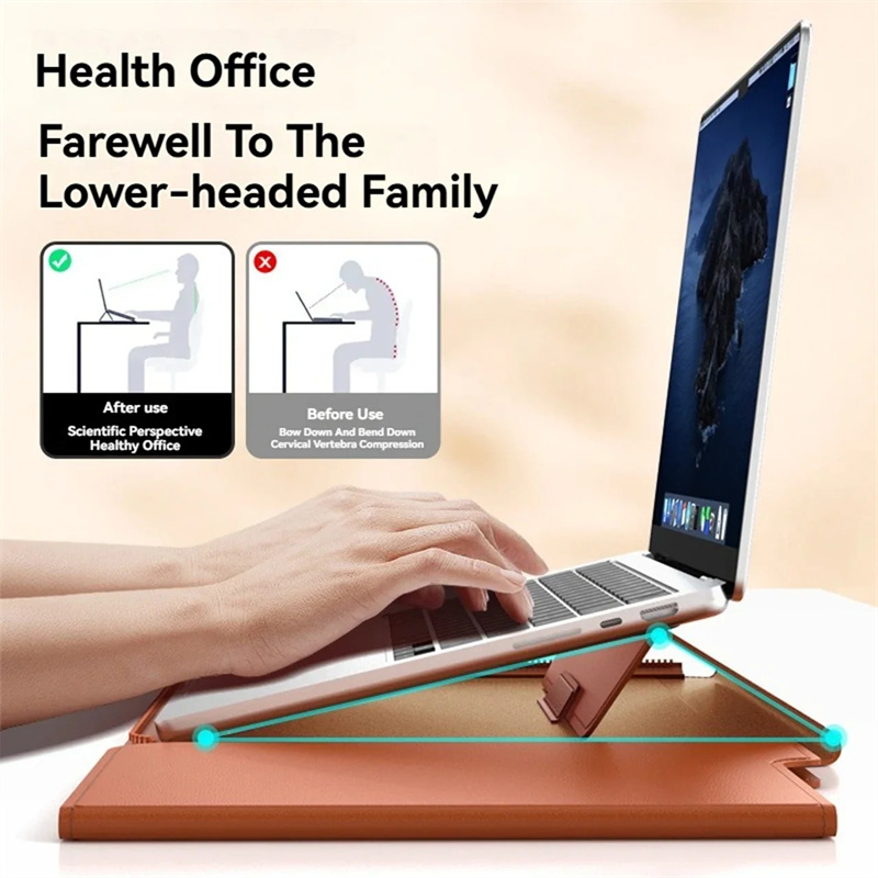13/14/15/16 Inch Laptop Sleeve Case with Stand Automatic Closing Envelope Carrying Pouch Laptop Protective Cover For MacBook HP