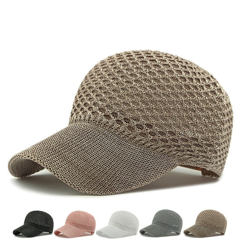 Breathable Mesh Baseball Cap Men Women Adjustable Sun Hat Lightweight Outdoor Summer Caps with Ventilation Holes Sun Protection