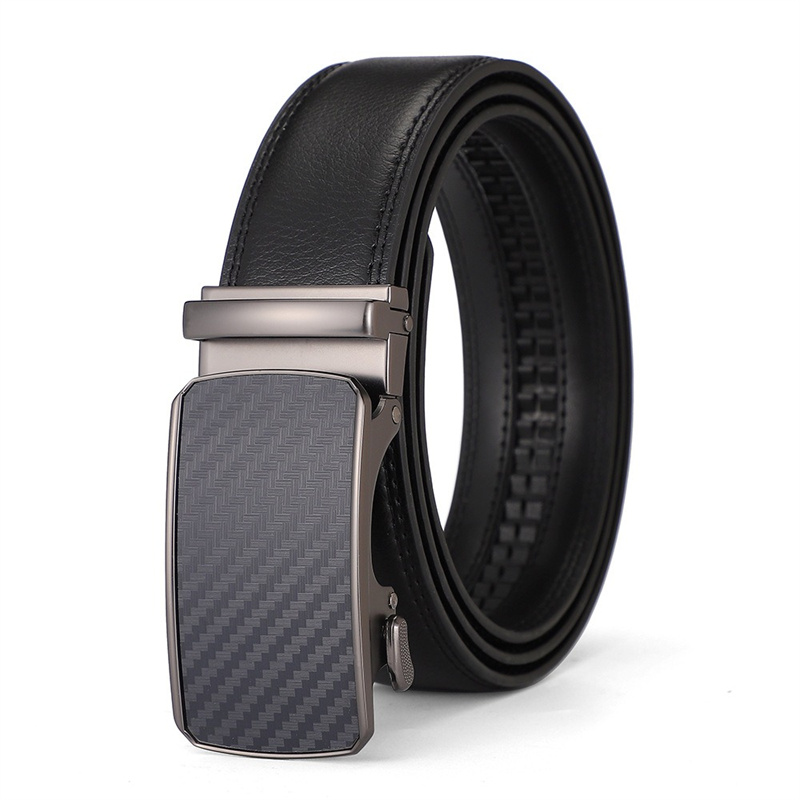 Men Belt Genuine Leather Automatic Buckle Famous Brand Belt for Men's High Quality Buckle Work Business Waist Belt