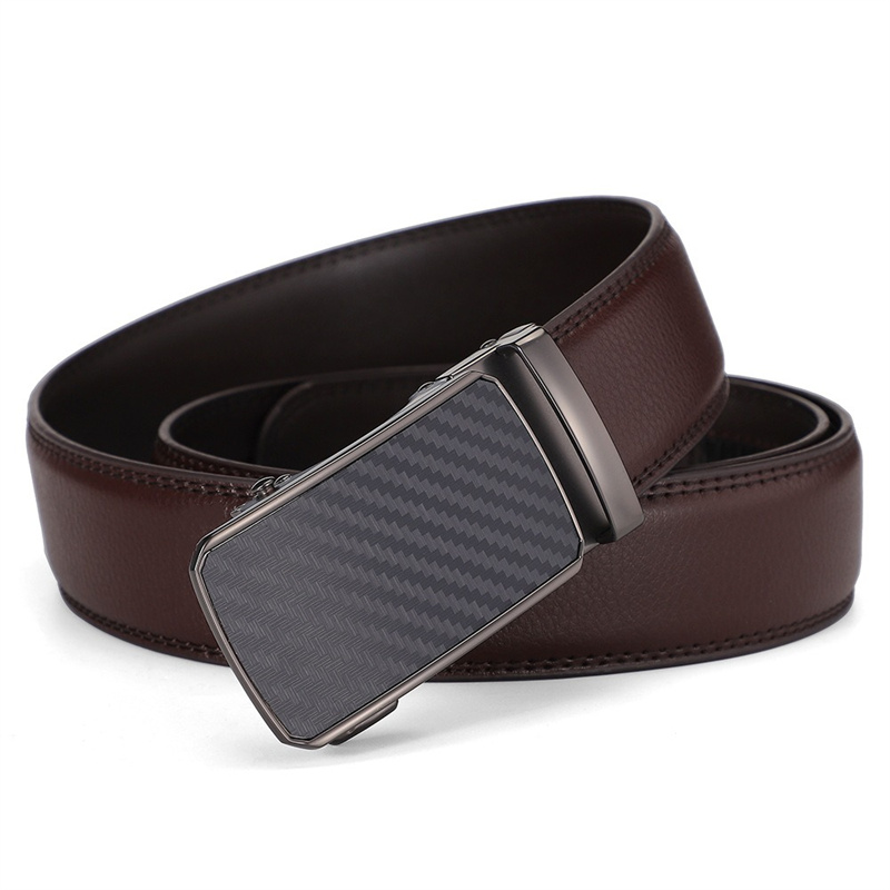 Men Belt Genuine Leather Automatic Buckle Famous Brand Belt for Men's High Quality Buckle Work Business Waist Belt
