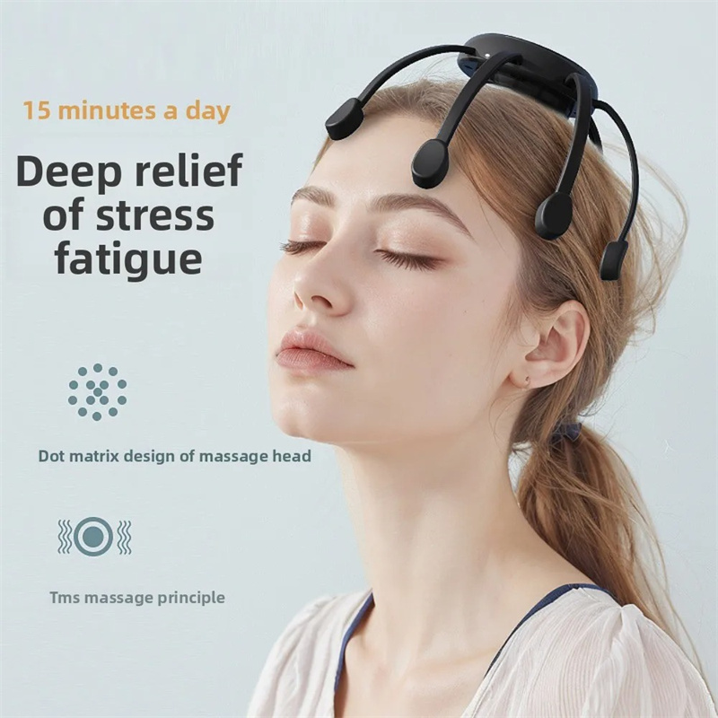 Electric Octopus Head Massager 5 Mode Scalp Massager for Stress Relief & Sleep Improvement USB Rechargeable Head Therapy Tool