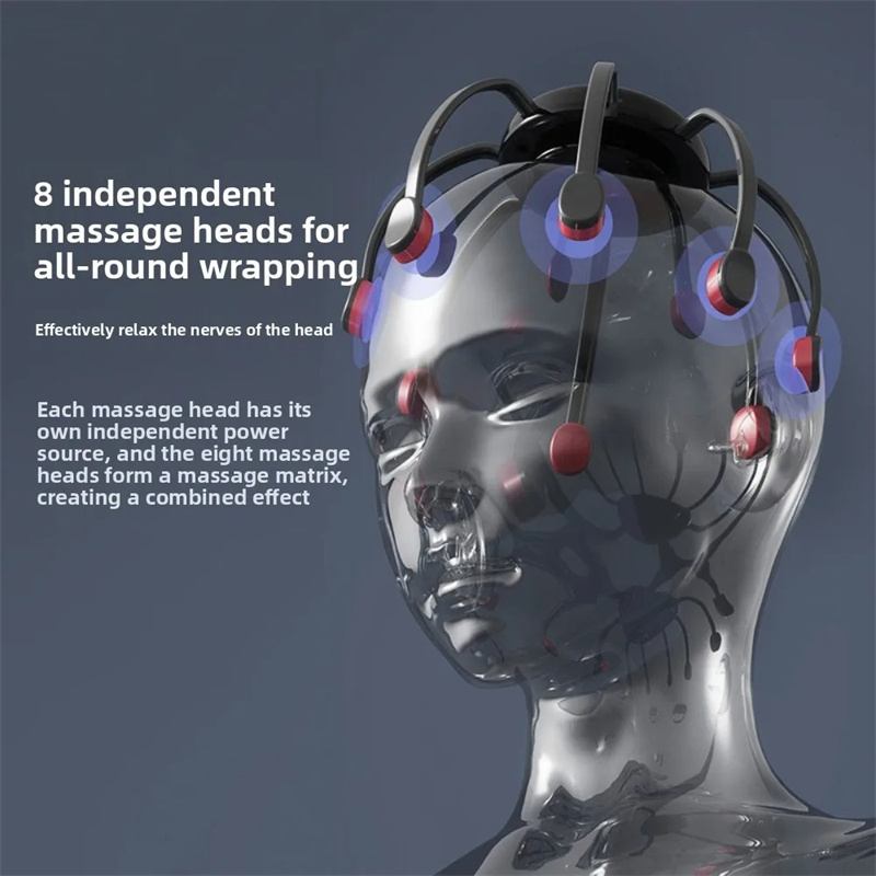 Electric Octopus Head Massager 5 Mode Scalp Massager for Stress Relief & Sleep Improvement USB Rechargeable Head Therapy Tool