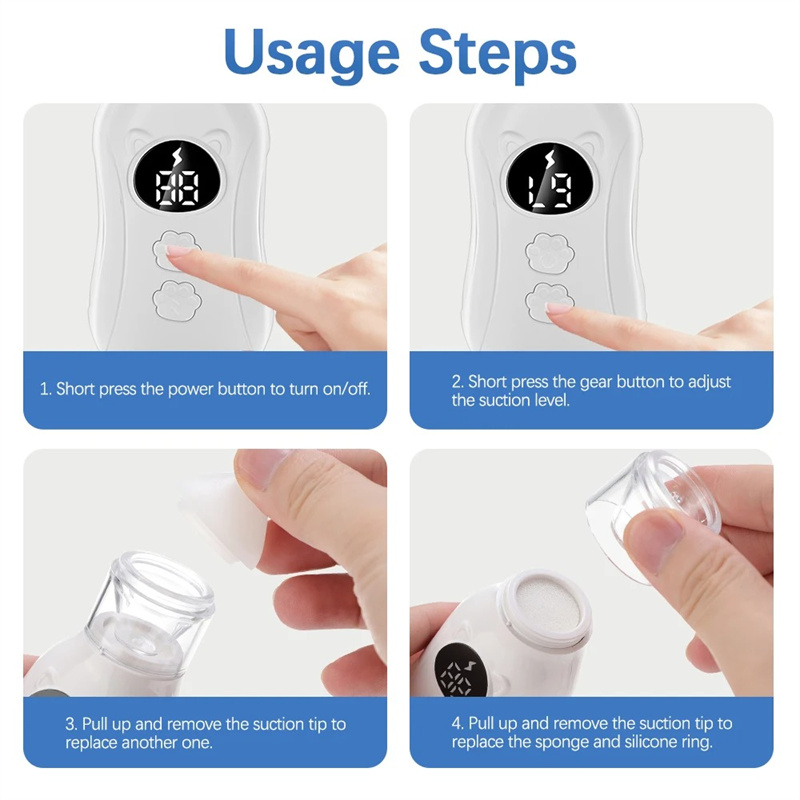 Electric Baby Nasal Aspirator Newborn Smart Nose Cleaner 9-Speed Snot Booger Suction Device Low Noise Toddler Mucus Sucker