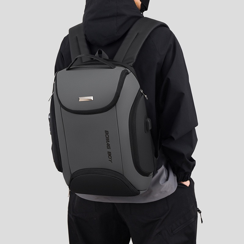 Fashion Business Backpack USB Charging 15.6 inch Laptop Bag Multifunctional Waterproof Large Capacity School Bag Travel Rucksack