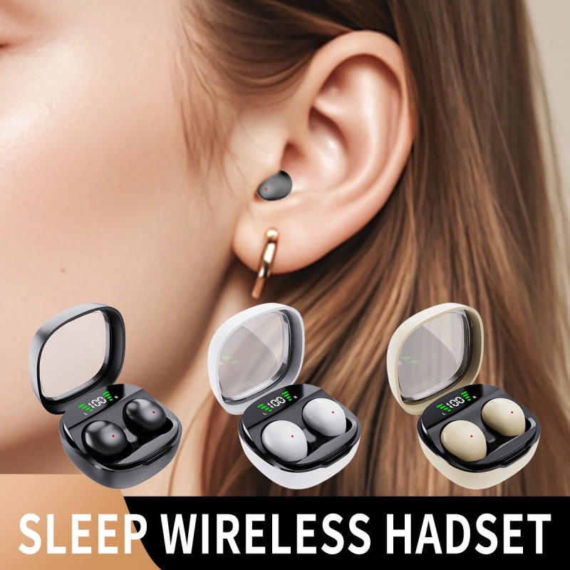 Mini Wireless Bluetooth Headset HD Hifi Earbuds Sleep Game Sports Headphone Touch Control Invisible Earphones for Men Women