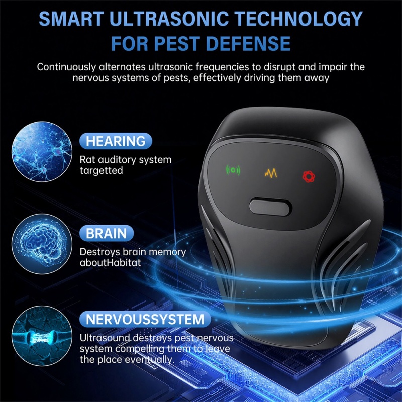 Ultrasonic Pest Repeller Safe Electronic Insect Control Effective Against Mosquitoes, Rats, Cockroaches & Family Pests
