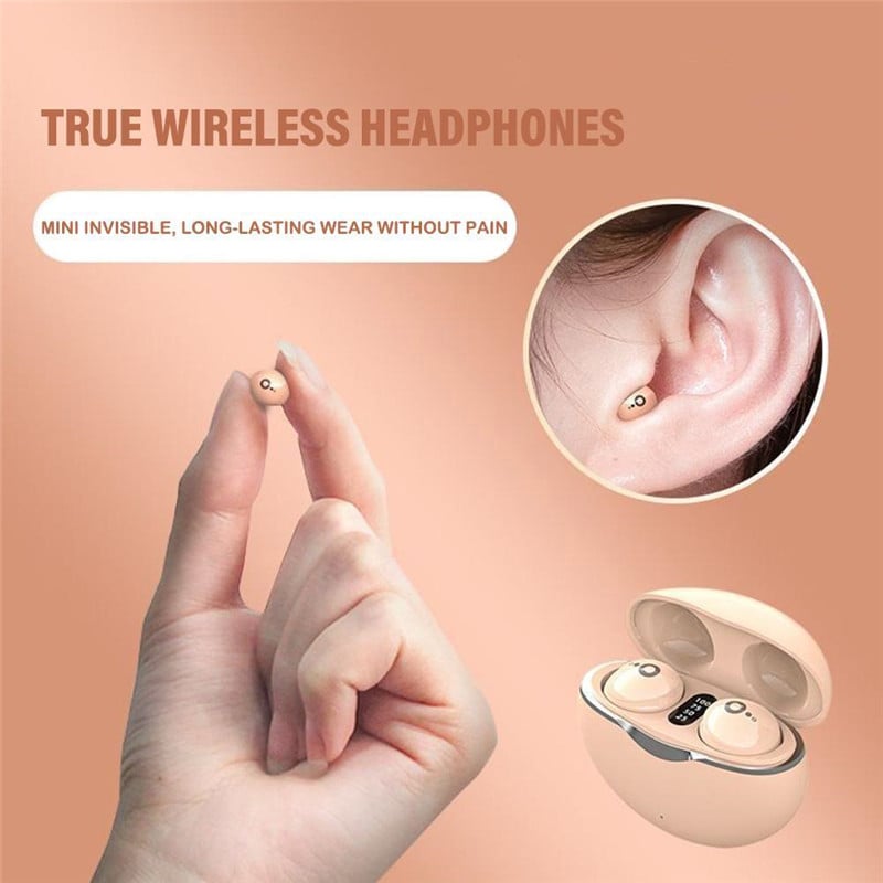 Mini Invisible Bluetooth Earphones TWS Wireless Headphone HiFi Stereo Headset with Mic Mini Sleep Earbuds for All Smart Phone