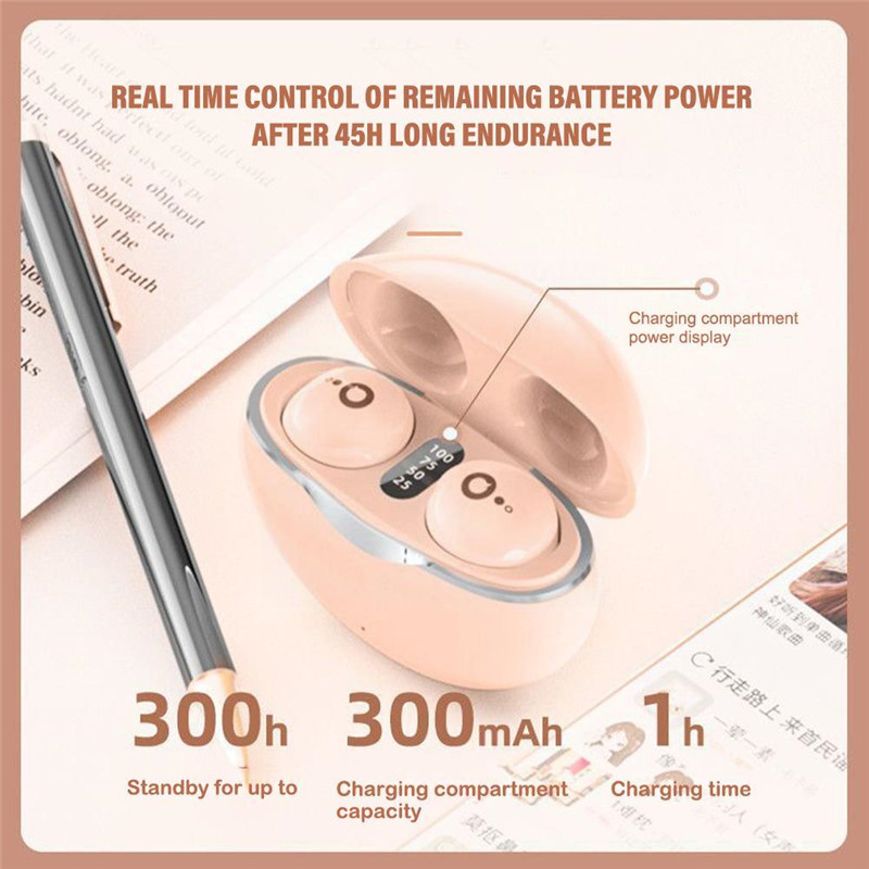 Mini Invisible Bluetooth Earphones TWS Wireless Headphone HiFi Stereo Headset with Mic Mini Sleep Earbuds for All Smart Phone