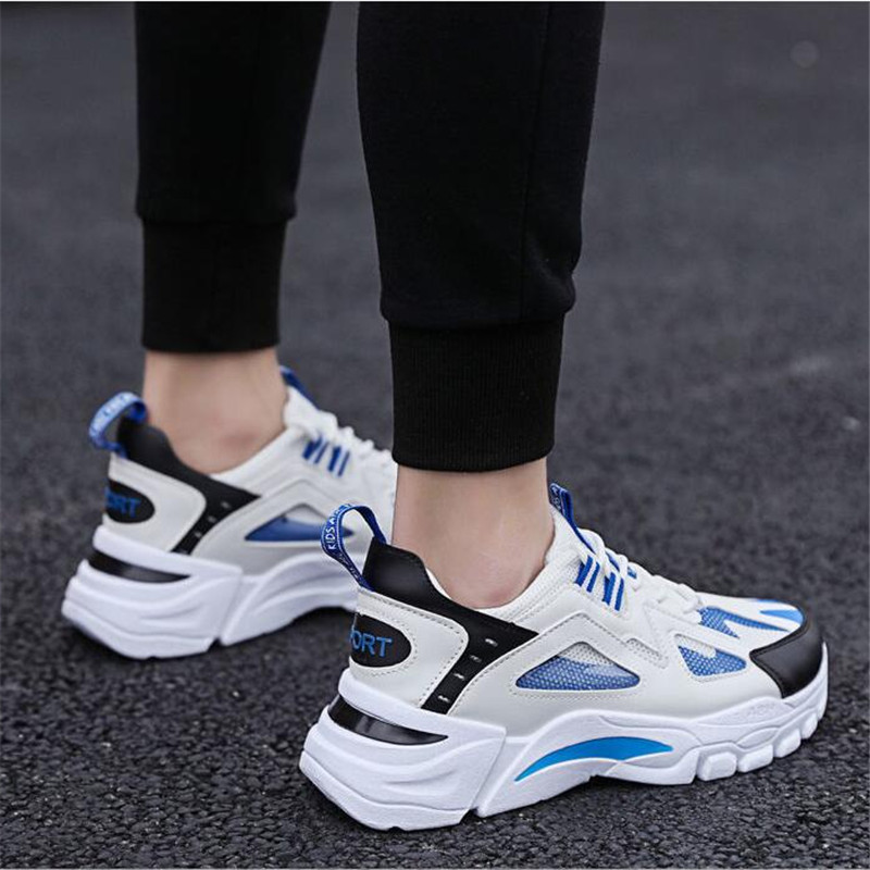 Fashion Men Running Shoes Outdoor Walking Shoes Non-Slip Thick Bottom Casual Sneakers Comfortable Mesh Breathable Sport Shoes