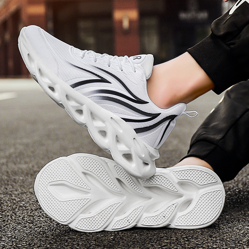 Men's Sneakers Trainers Sports Shoes Running Shoes Fashion Flame Printed Hollow Sole Outdoor Casual Athletic Shoes